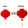 Red Chinese FU Plastic Honeycomb Lanterns for Wedding New Year Christmas Outdoor Decoration