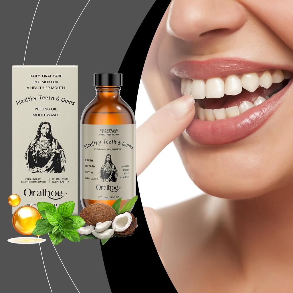 Oralhoe Oral Coconut Mouthwash Oralhoe tooth stain Cleaning Toothpaste  Toothpaste + mouthwash oral hygiene kit