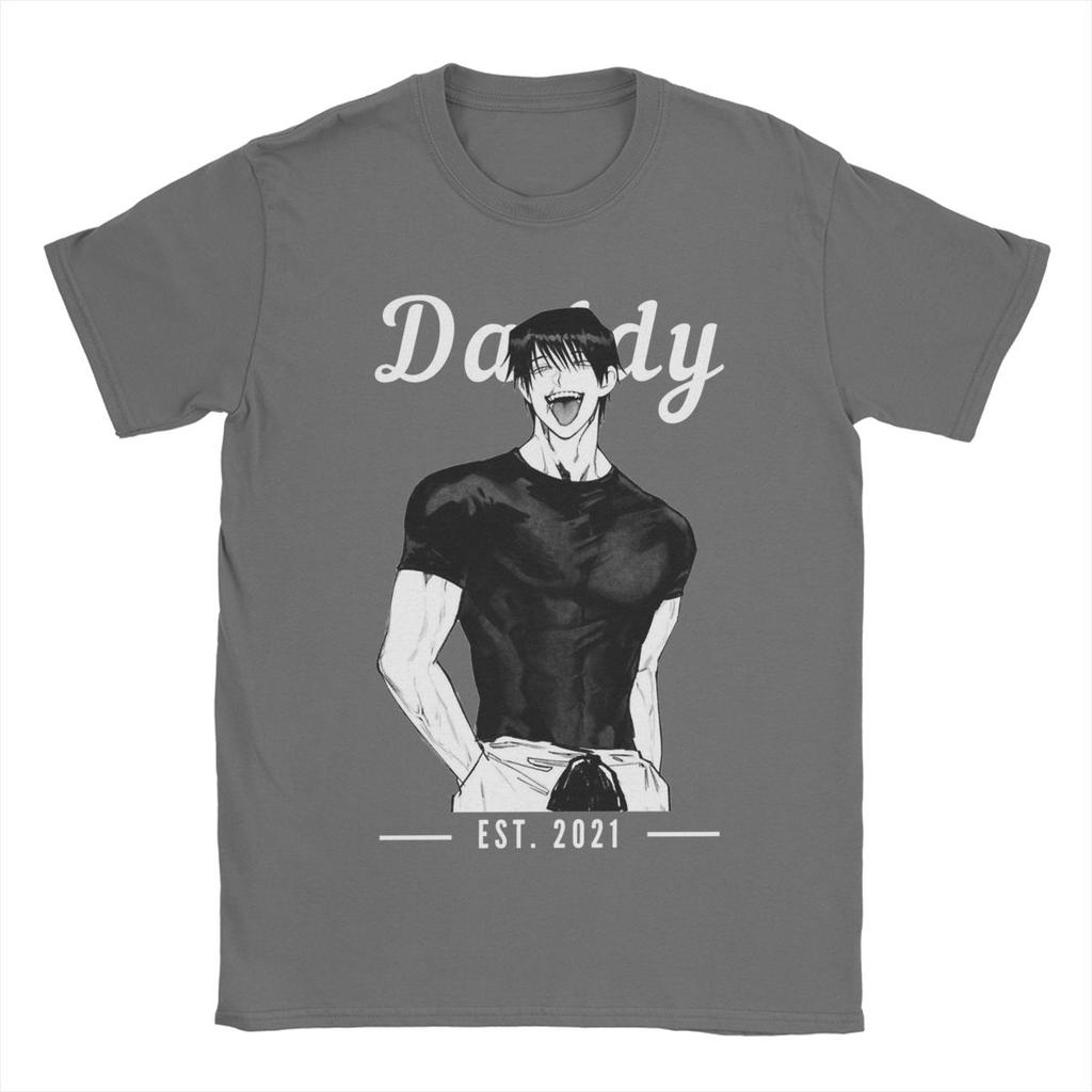 Папочка Тодзи Фушигуро Аниме Футболка Мужская 100% Хлопок Мода для Мужских Футболок Круглый Вырез Футболки Короткий Рукав Топы Большой Размер