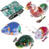Kids Classic Tin Wind Up Clockwork Toys Jumping Iron Frog Rabbit Cock Toy Action Figures Toy For Children Kids Classic Toy