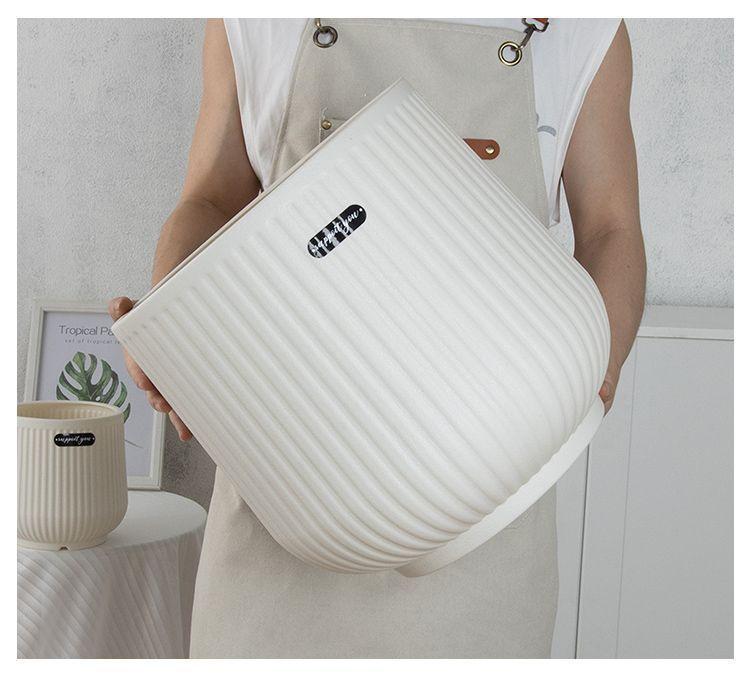 Nordic-Style High-Top Resin Flower Pot for Bird of Paradise and Areca Palm - Durable, Large Diameter