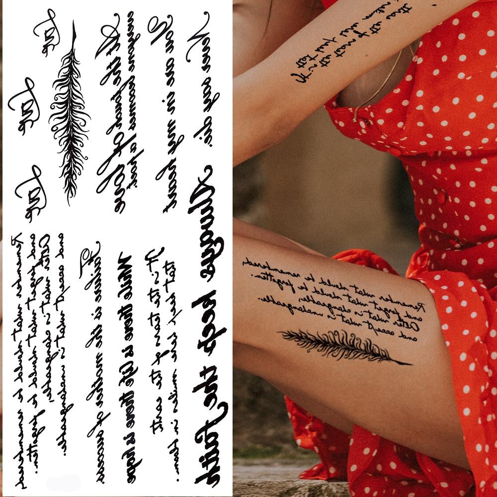 Временные татуировки в стиле скорпиона для женщин и мужчин, черный дракон, бабочка, татуировка из хны, наклейка, поддельные шипы, переносные татуировки на лодыжке