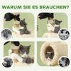 Cat Tree in Sheep Design, with Scratching Posts, Tunnel and Toy, 98 cm, Light Brown