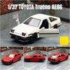 1/37 TOYOTA Trueno AE86 Initial D Классическая игрушечная машинка для детей CCA Литая металлическая миниатюрная модель Коллекция с откидным механизмом Подарочный подарок для мальчика