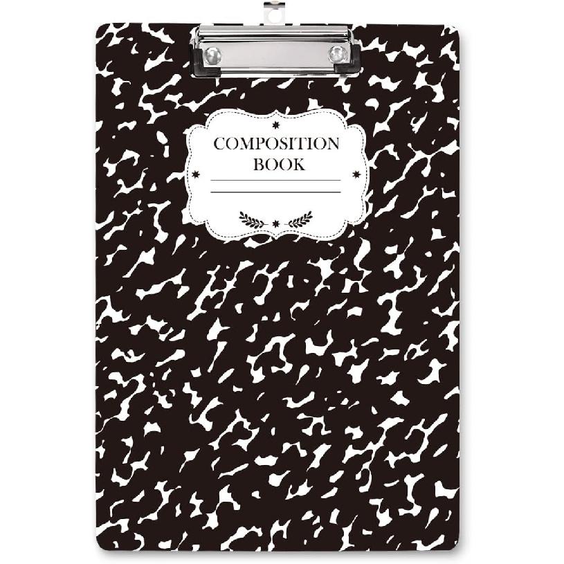 WAVEYU Cute Clipboard, Decorative Office Fashion Hardboard Wood Nursing Clip Board for Standard A4 Letter Size for Students, Women,12.5"x 9",