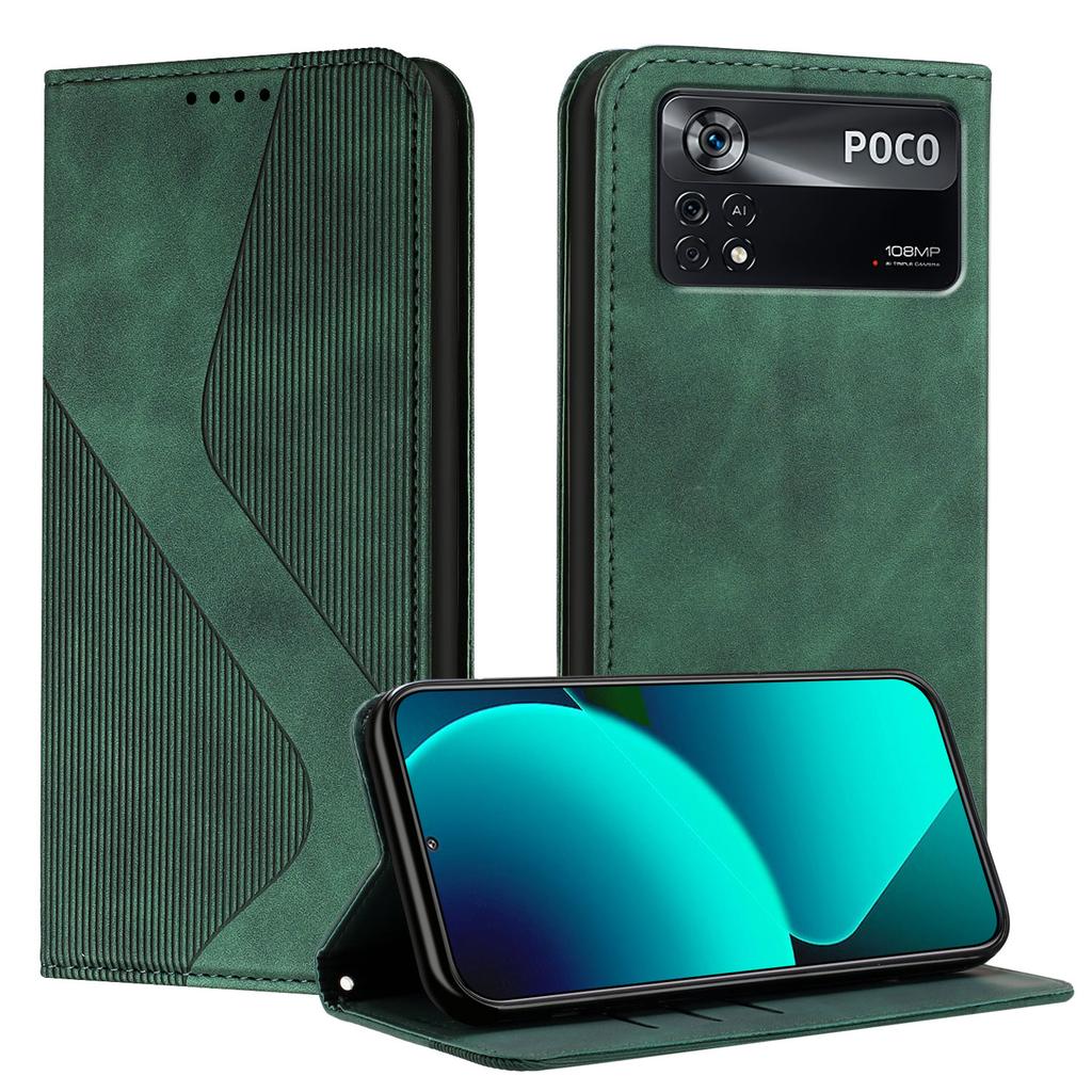 Магнитный кожаный чехол-кошелек-книжка для Xiaomi A1 A2 A3 POCO X3 X4 M4 F7 Pro Ultra 9 13 Lite 4G 5G Phone Cover | Дизайн S LINE