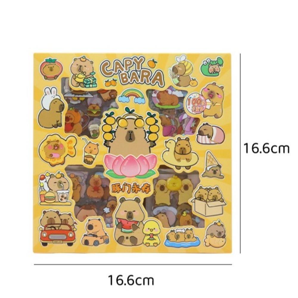100PCS Cartoon Capybara Mobile Phone Decoration DIY Water Cup Decal  Birthday Gift