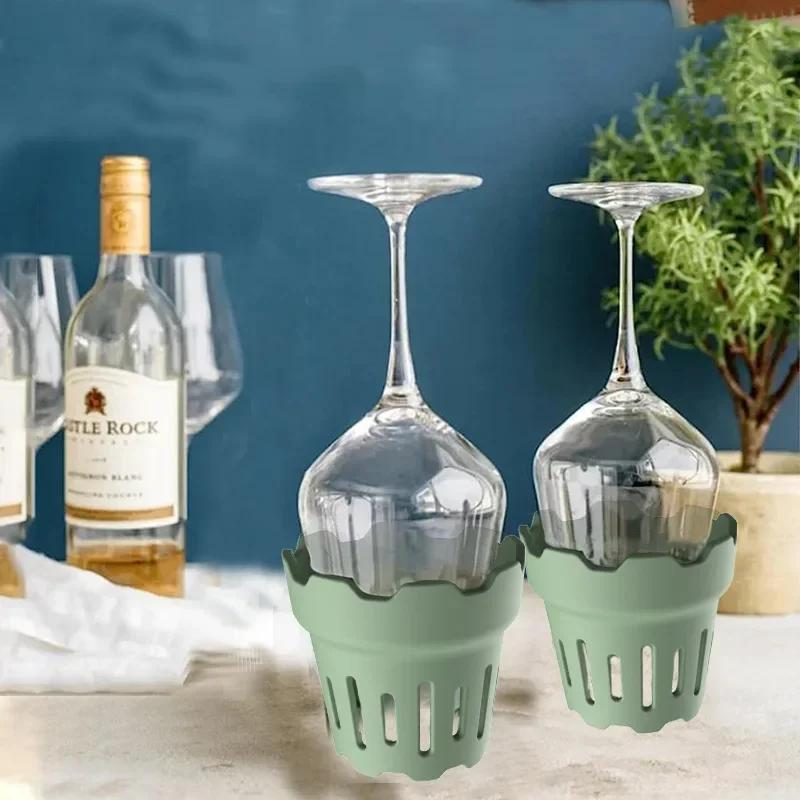 Креативный новый силиконовый подстаканник, силиконовый держатель для стакана, кухонная полка для хранения бокалов, подставка для слива бутылок с водой