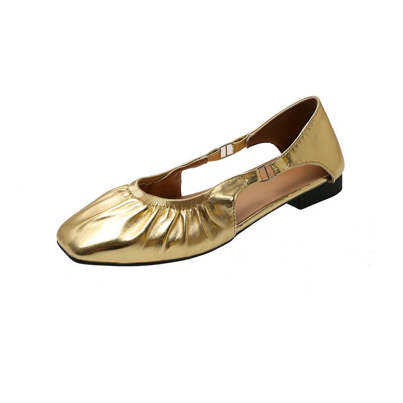 Весна и Осень Новый Стиль Популярные Мягкие Туфли-Роллы Туфли на Плоской Подошве с Мелким Вырезом Балетки Одинарные Туфли Женские Размеры Zapatos Mujer