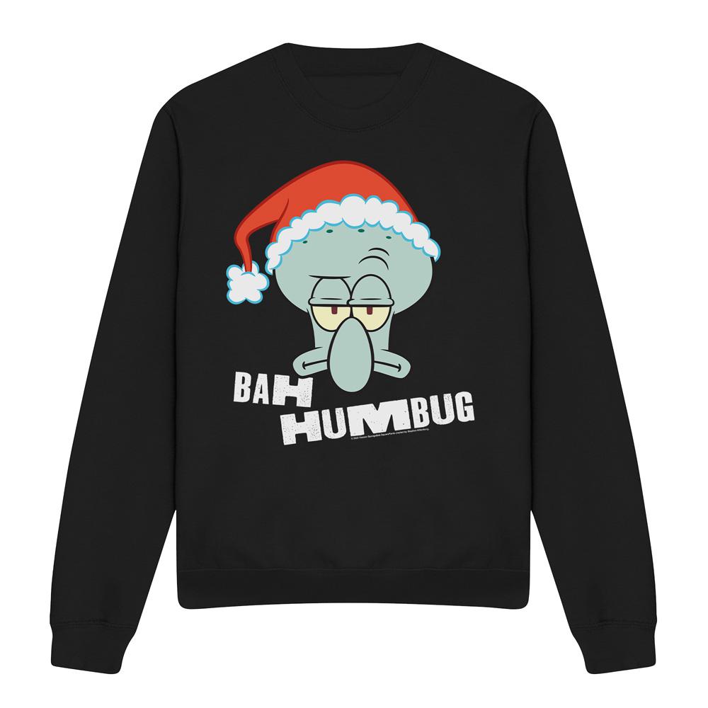 SpongeBob SquarePants Unisex Adult Bah Humbug Squidward Christmas Sweatshirt