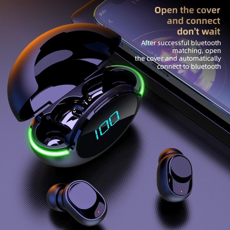 #Y80 New Bluetooth Earphones Tws Wireless Sports Running Waterproof Noise Reduction Gaming Esports Mobile Digital Display