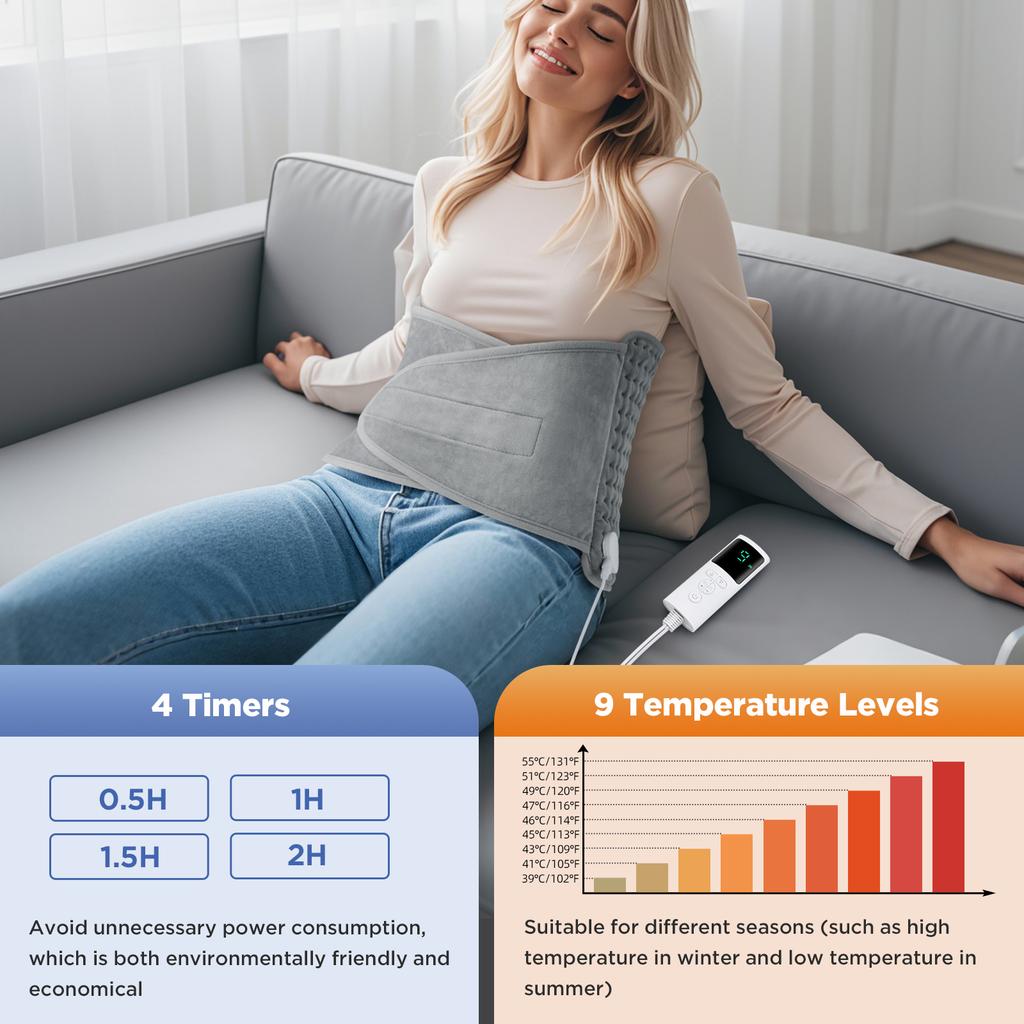 Waist Heating Pad Electric Hot Compress Women Menstrual Cramps Belt Washable Abdomen Back Warming Blanket 220V 110V Home Office