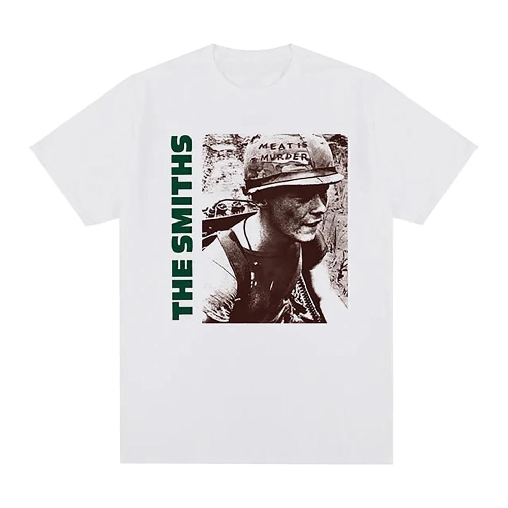 Футболка Smiths Vintage Pencil Drawing Style для мужчин, музыкальная повседневная футболка из чистого хлопка с круглым рукавом, футболка с принтом, одежда
