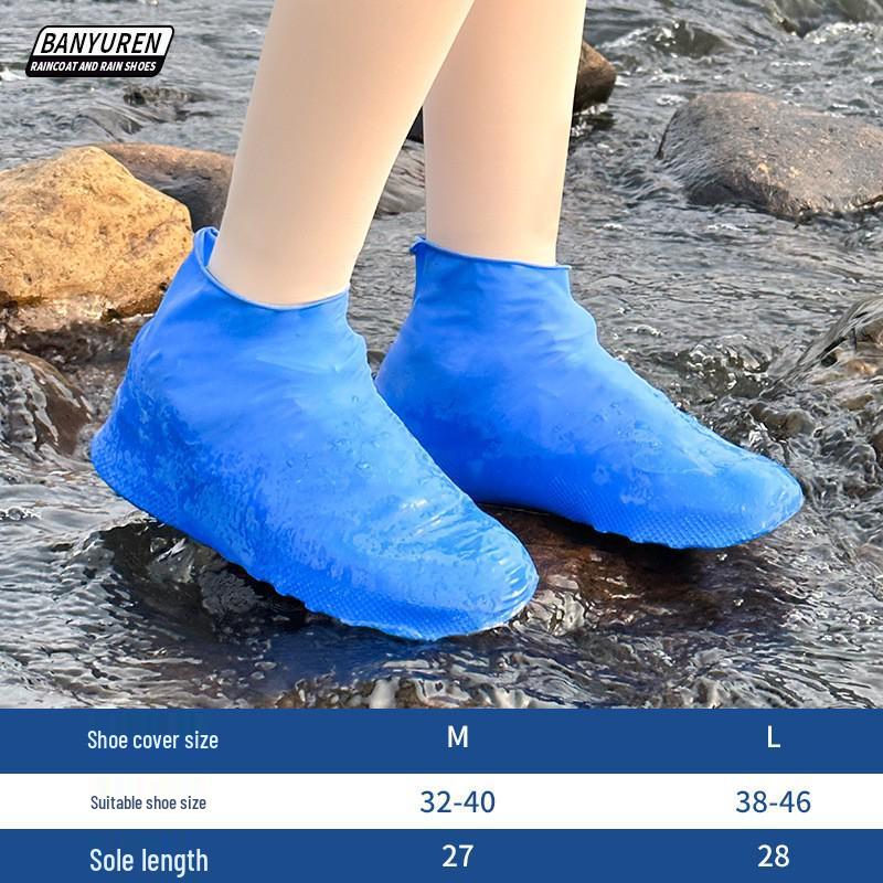 Non-Slip Waterproof Silicone Shoe Covers: Wear-Resistant, Rainproof, Sandproof for Outdoor Use - Unisex