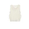 Summer New Product Women's Clothes Bowknot Decoration Wrinkle Effect Draped Collar Sleeveless Short Shirt Tops 3666801