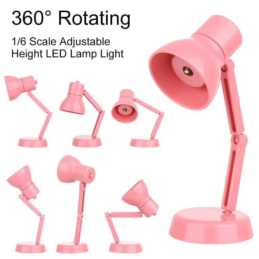 360° Rotating LED Lamp Mini Reading Lighting Doll Accessories Dollhouse Table Light Toy Furniture
