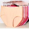 3PCS Underwear Women's Plus Size Mom Pants Enlarged Pure Cotton Breathable Sweat Absorbing Simple Mid Waist Underwear