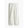 H M Loose Fit Twill Pants wHite Pinstripe