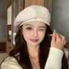 Xiaoxiangfeng Light Luxury Pearl Flower Line Beret Детская осенне-зимняя шляпа в стиле вестерн для уменьшения старения художника