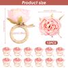12Pcs Cloth Simulation Rose Style Napkin Rings Versatile Bright Color Napkin Holders Rings for Wedding Banquet Birthday Party