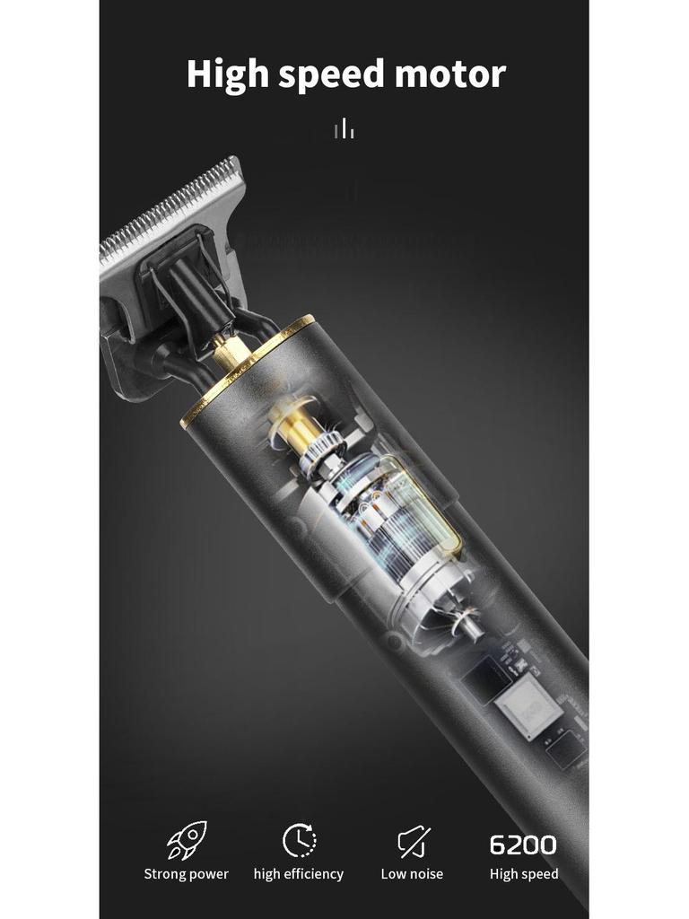 Перезаряжаемая электрическая машинка для стрижки волос T9 Bald и бритва с дизайном Carving Mark