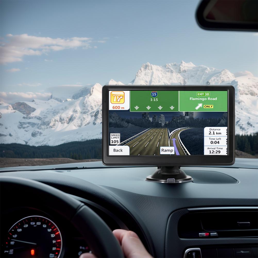 7-дюймовый автомобильный GPS-навигатор FM-передатчик HD TFT сенсорный экран Портативная автомобильная спутниковая GPS-навигация Карта ЕС АВСТРАЛИИ США 256 МБ+8 ГБ