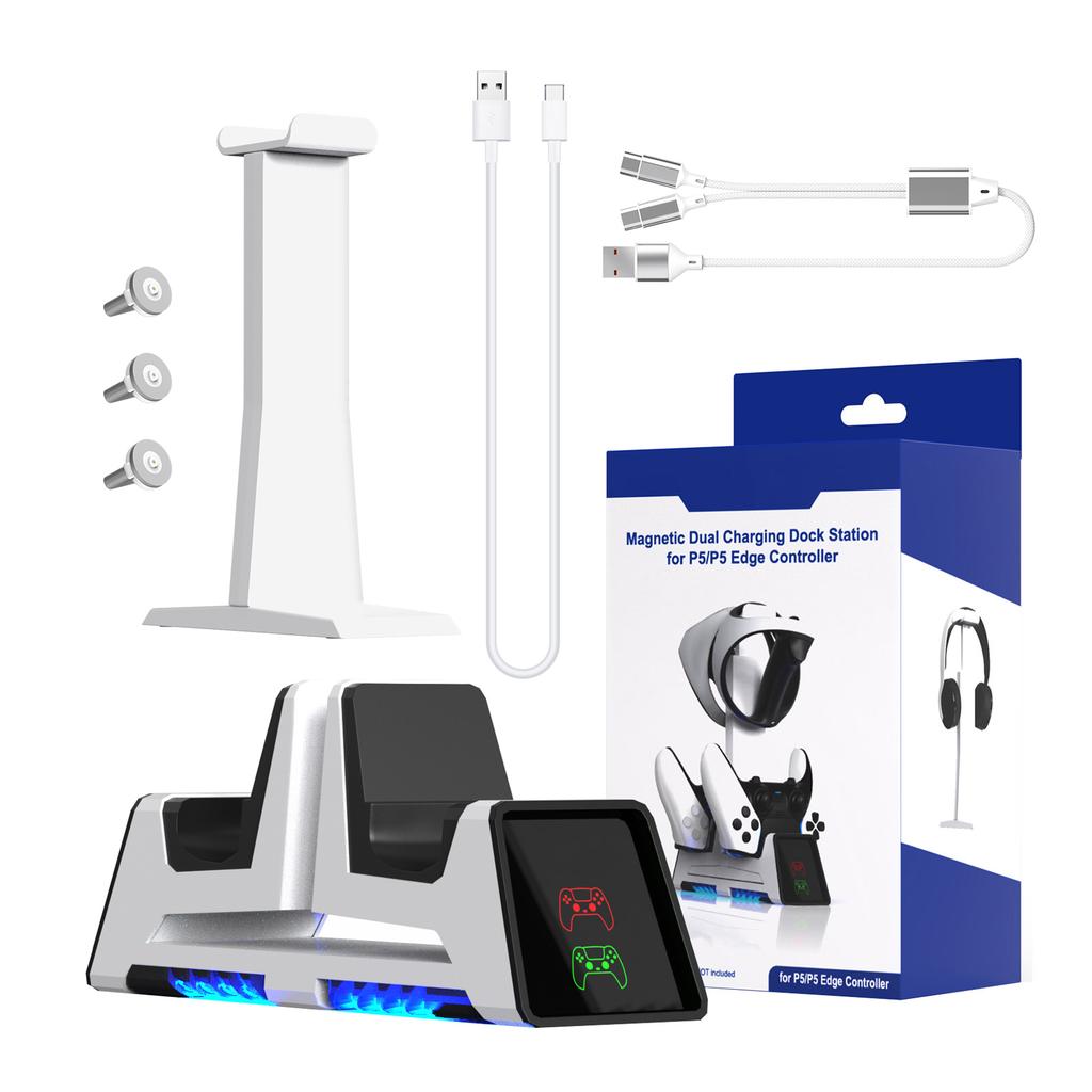 Игровые аксессуары Подставка-держатель для наушников Полка-витрина Док-станция для зарядки геймпадов для PS5 PS VR2 База зарядного устройства