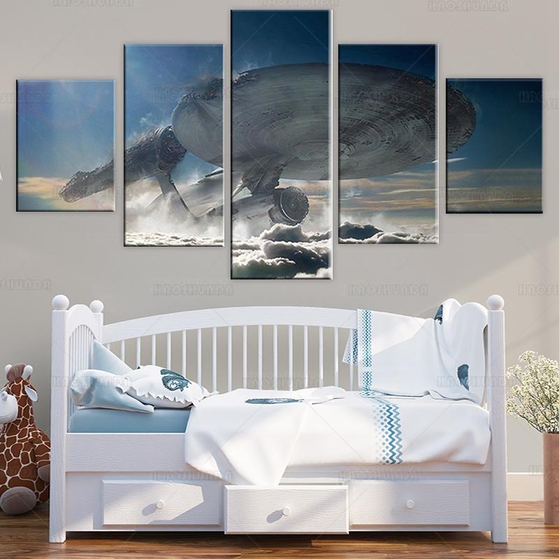 HD Звездный путь плакат Настенный декор Космический корабль Картина маслом Холст Декор комнаты Эстетический печатный холст Настенные картины Комната Домашний декор