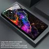 2D чехол для телефона Samsung S26 S25 S24 S23 S22 S21 S20 A55 A54 с золотой окантовкой и жидким узором, защитная крышка из закаленного стекла