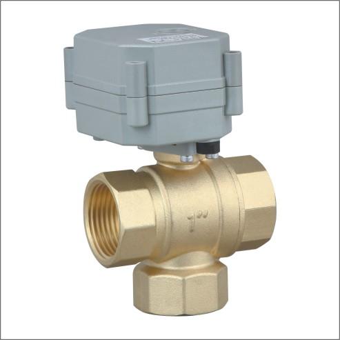 3 Way Motorized Ball Valve 12v 24v Mini Auto Water Shut off Electric Valve