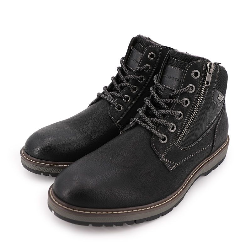 TOM TAILOR Men's Black High-Top Sneakers