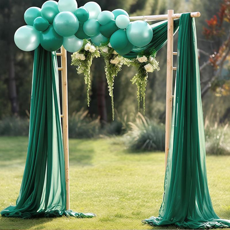 Wedding Arch Draping Fabric Veil Chiffon Beauty Gauze Wrinkle Resistant Outdoor Lawn Ceremony Backdrop Decoration Marriage