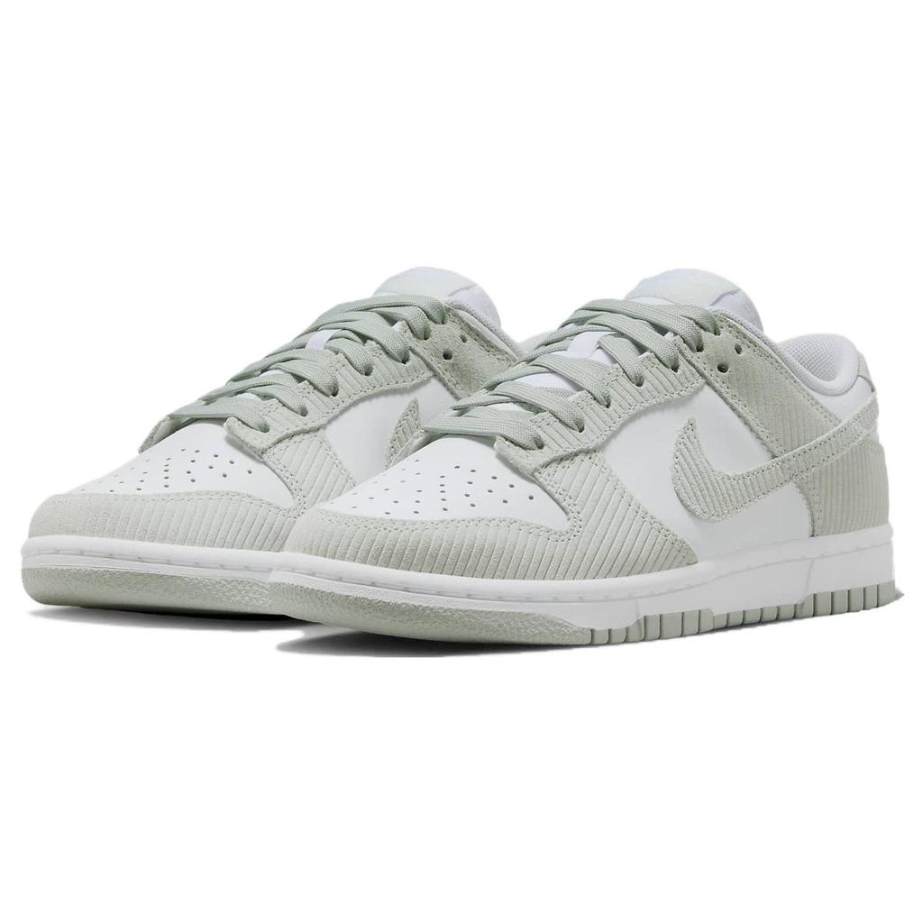 Nike Dunk Low Light Серебристые вельветовые женские кроссовки Серо-белый FN7658-100