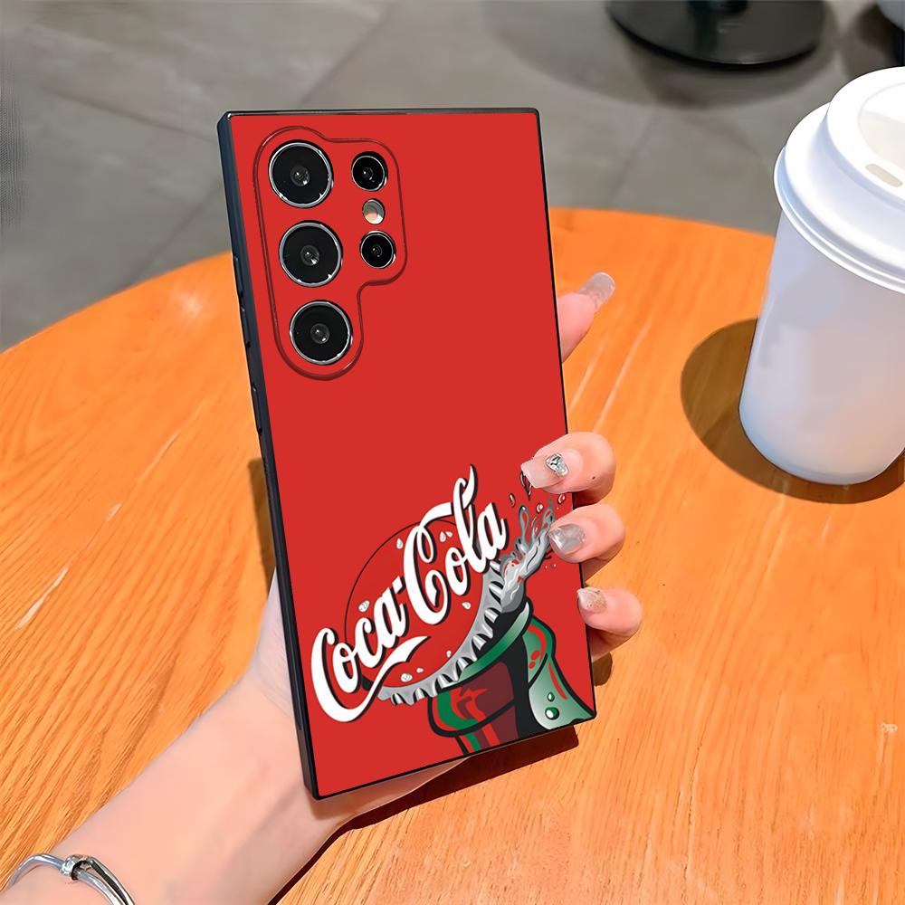 C-Coca-Fashion Cola Phone Case For Samsung S26 S25 Ultra S24 S23 Fe S22 S20 S21 Plus A54 A34 A53 A16 Back Cover