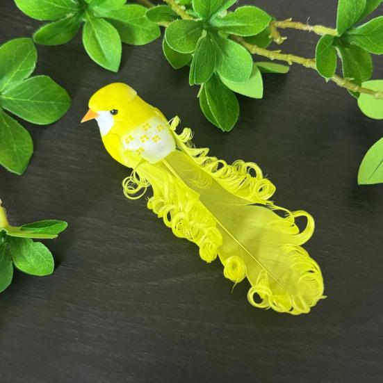 Искусственные птицы Симуляция Пенопластовые птицы с 3D перьевым хвостом Реалистичный зажим