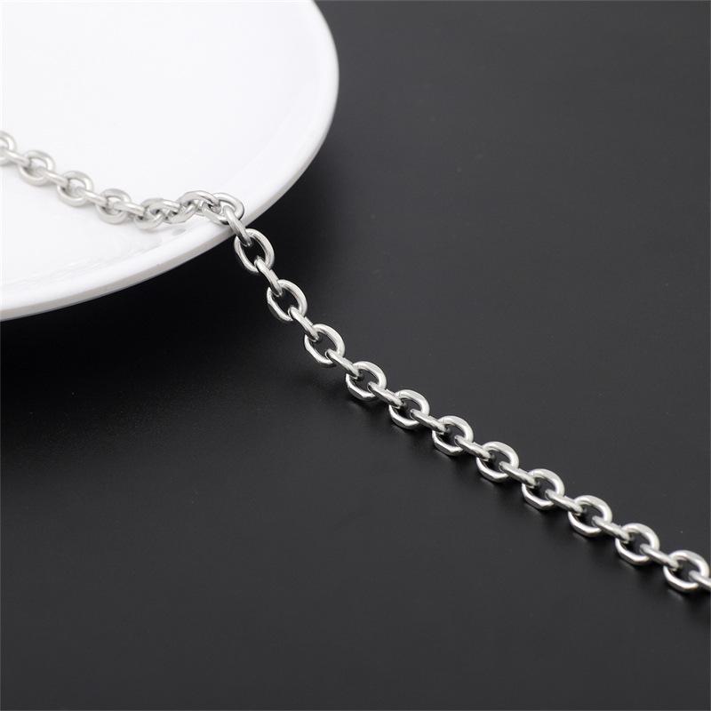 Тонкая цепочка из нержавеющей стали 304 и титановой стали для украшений, брелока, рекламной доски или сумки