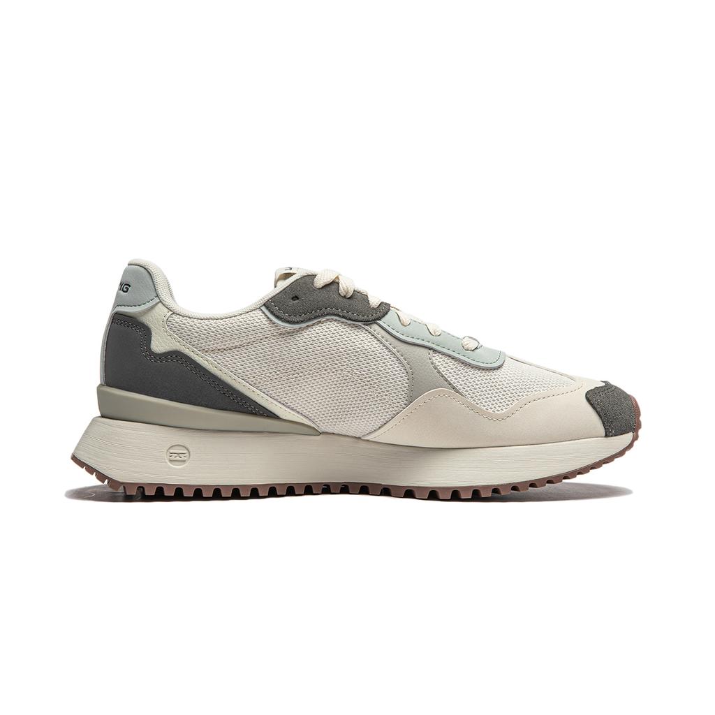 Li Ning Мягкая амортизация Толстая подошва Стройнящие Амортизация Нескользящие Износостойкие Увеличение роста Низкие Повседневные кроссовки Мужские кроссовки Белый AGCV469-2