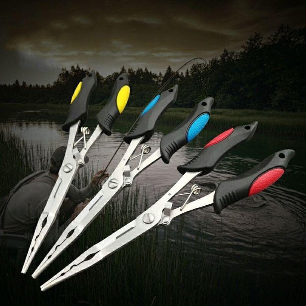 Pliers with Rubber Handle Steel Pliers Stainless Pliers Tongs Fish Mouth Pliers Hook Fishing Pliers