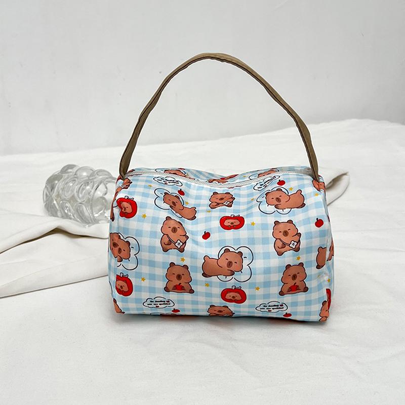 Милая мультяшная ручная косметичка большой вместимости, дорожная портативная сумка для хранения, косметичка для макияжа, креативный подарок на день рождения для девочек