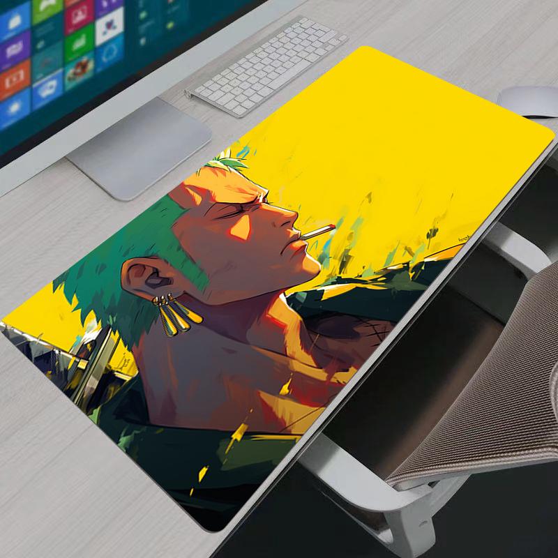 Gaming Mouse Pads Gamer Home Computer HD Mousepad XXL One Piece Zoro Keyboard Pad Carpet Non-Slip Office Cool Mouse Mats