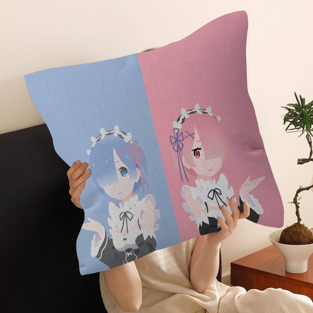 Аниме Re Zero Наволочка Дюймы Фермерский Декор Домашние Декоративные Подушки для Дивана