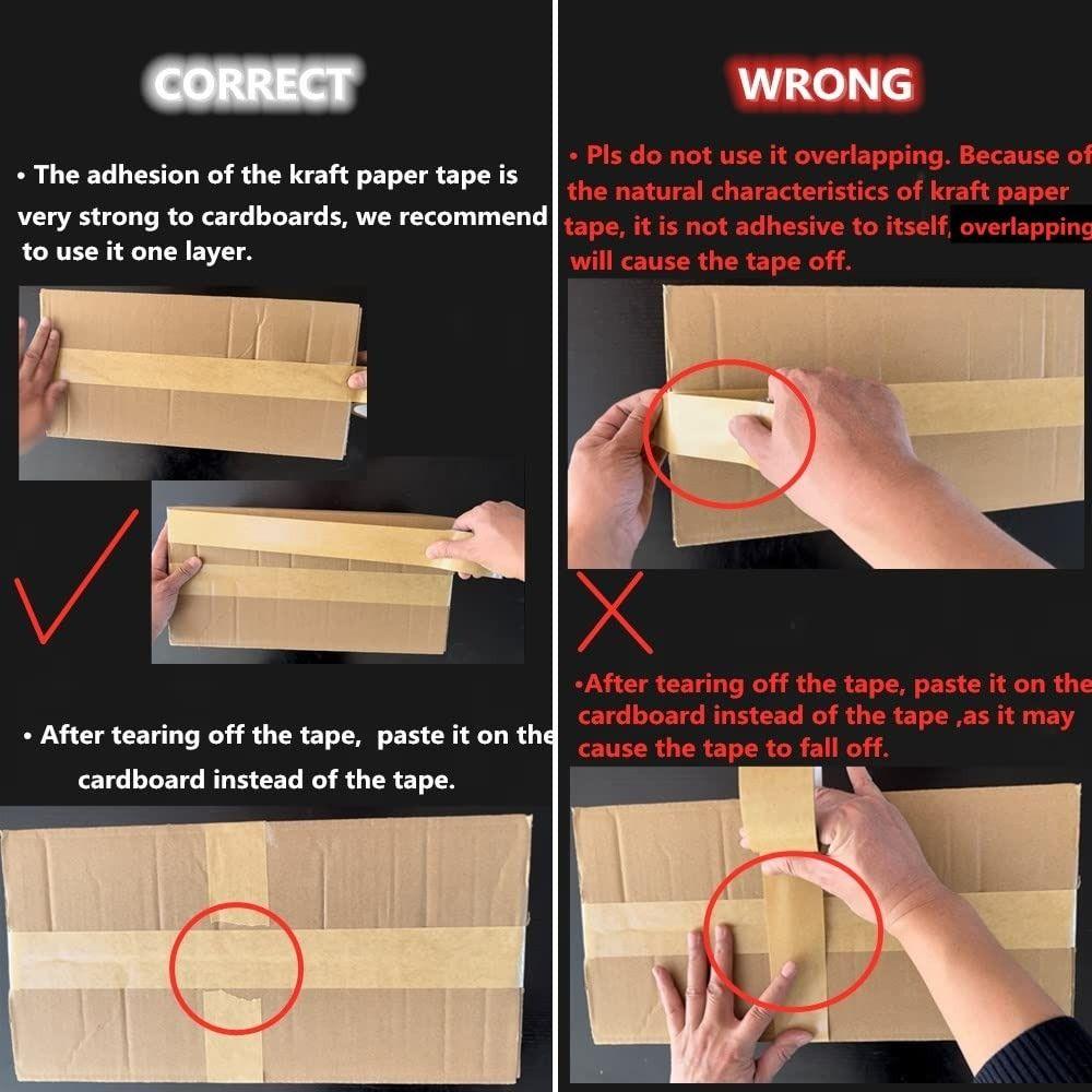 30 м/рулон самоклеящаяся упаковочная лента для запечатывания коробок коричневая крафт-бумажная лента