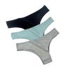 Jasfiuay Comfortable and Women's T-Back Panties, 100% Cotton, Breathable, Sexy, Athletic, Butt-Lifting, Shapewear, Antibacterial, 3-Pack (XL)