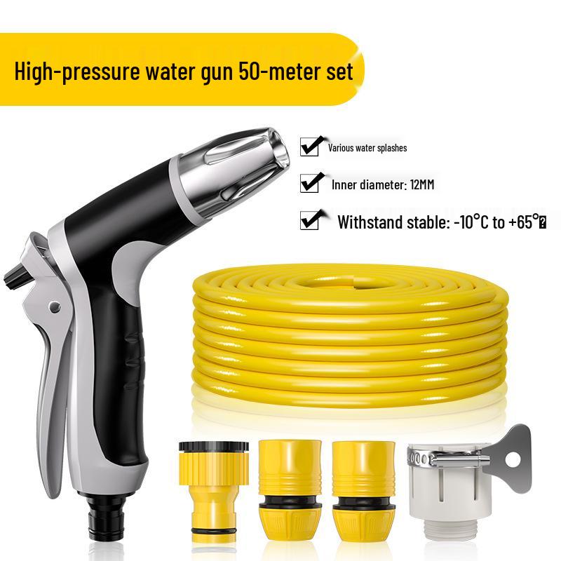 High-Pressure Water Gun with Rubber-Coated Handle for Car Washing & Garden Watering