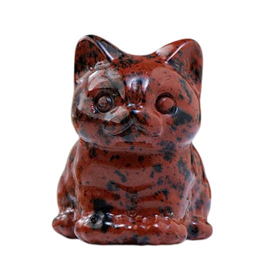 Статуя кошки, очаровательный мини-размер, внешний вид, насыщенный цвет, фигурка счастливого кота, настольное украшение