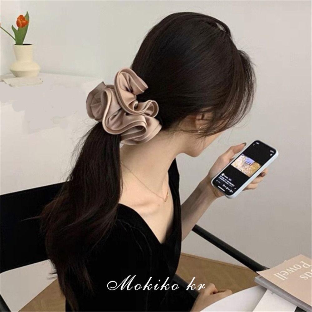 2023 Элегантная атласная резинка для волос Эластичные резинки для волос Держатель для хвостика Большие скранчи Резинка