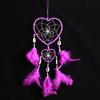 Pink Purple Feather Dreamcatcher Love Wall Hanging Room Car Decor Handmade Aesthetic Retro Dream Catcher Wind Chime Ornament