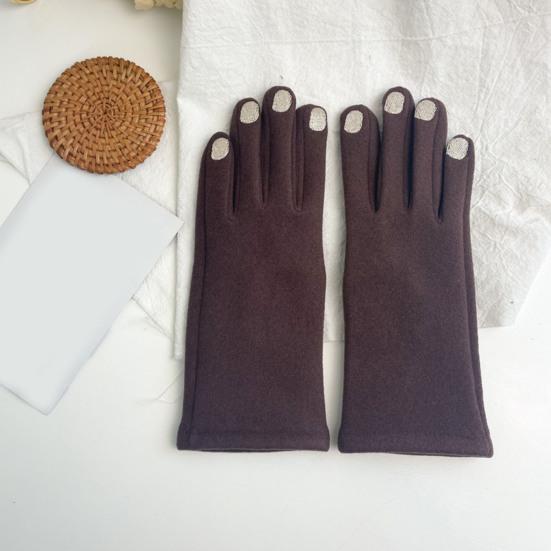 Women Warm Gloves Winter Touchscreen Gloves with Colored Nails Windproof Thermal Gloves for Running Errands Cycling Driving