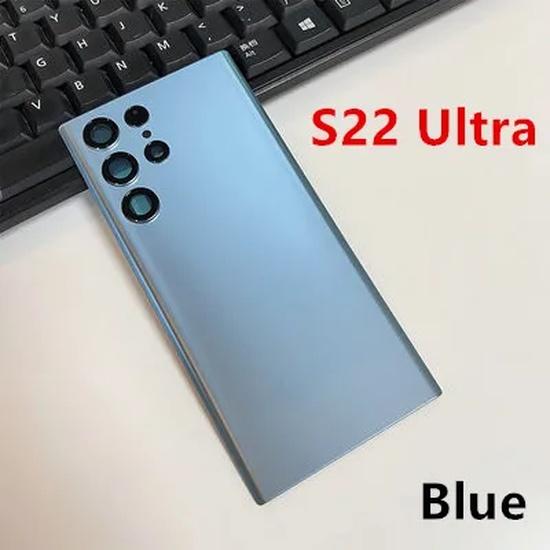 Корпус S908 для Samsung Galaxy S22 Ultra Plus S901 S906 5G Крышка аккумулятора Стекло Ремонт Задняя крышка Задняя + Логотип Объектив камеры