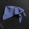 Summer Blue Plaid Triangle Scarf - Unisex Travel Accessory